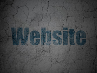 Web design concept: Website on grunge wall background