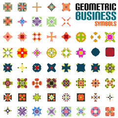 Set of abstract geometric shape icons
