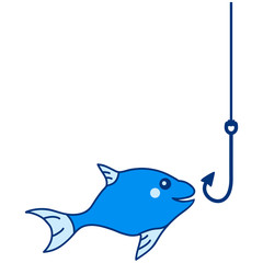 Cute Fish And Hook
