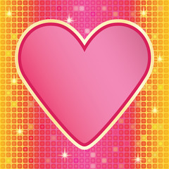 valentine over abstract mosaic background