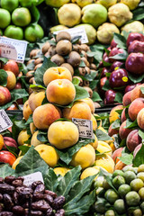 Fruits market, in La Boqueria,Barcelona famous marketplace