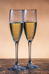 Flutes of champagne 