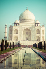 Fototapeta premium Taj mahal,famous monument,Greatest marble tomb in India,Agra