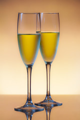 Flutes of champagne 