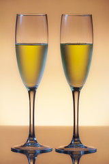 Flutes of champagne 