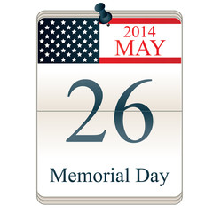 Calendar for Memorial Day