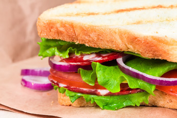 Sandwich with sausage
