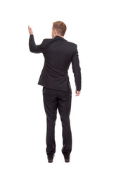 Business man pointing hand