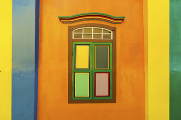 Colorful house in Little India, Singapore