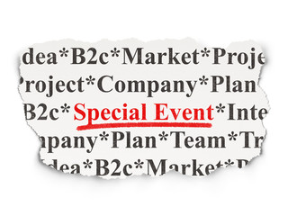 Business concept: Special Event on Paper background