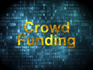 Obraz premium Finance concept: Crowd Funding on digital background