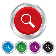 Magnifier glass sign icon. Zoom tool. Navigation