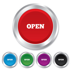 Open sign icon. Entry symbol.