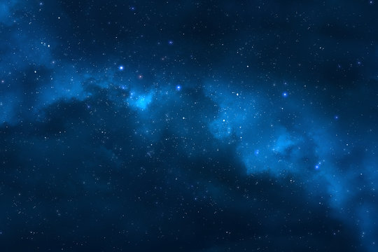 Fototapeta Night sky - Universe filled with stars, nebula and galaxy