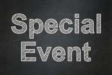 Obraz premium Finance concept: Special Event on chalkboard background