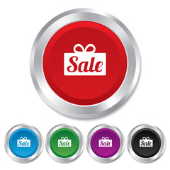 Sale gift sign icon. Special offer symbol.