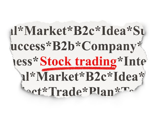 Business concept: Stock Trading on Paper background