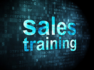 Marketing concept: Sales Training on digital background