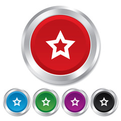 Star sign icon. Favorite button. Navigation