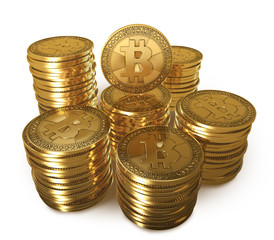 Bitcoin symbol for gold coin