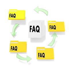 file transfer folder with faq sign