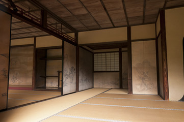 Japanese interior house walls decorated by Tanyu Kano