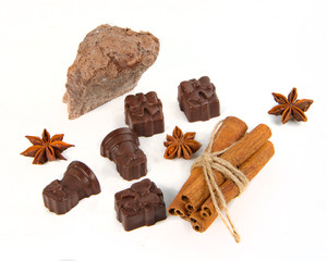 chocolate and candy with spice