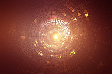 Abstract circular science fiction futuristic background