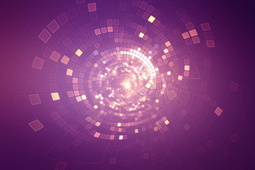 Abstract circular science fiction futuristic background