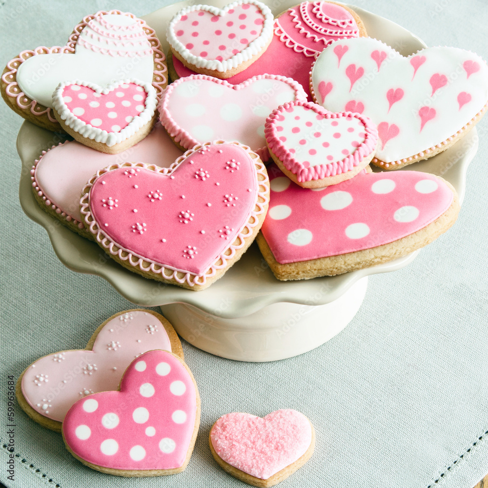 Canvas Prints valentine cookies