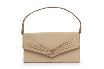 Elegant woman bag on white