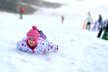 baby sledding