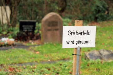 Hinweis auf Gräberfeld wird geräumt