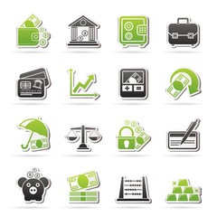 Business, finance and bank icons - vector icon set