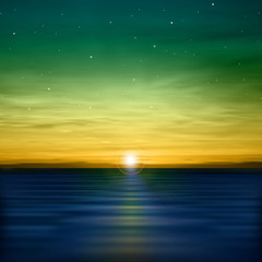 abstract background with sea sunrise
