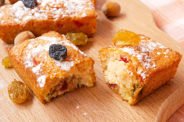 muffins with nuts and raisins