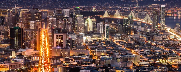 Zelfklevend Fotobehang San Francisco-panorama © nstanev