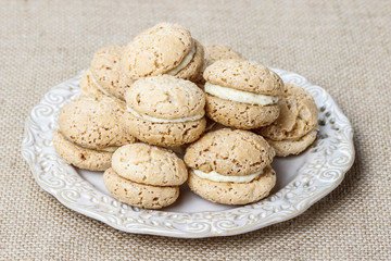 Stack of french macaroons