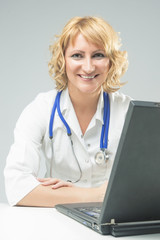 Caucasian Female Medical Staff Smiling