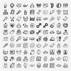 doodle baby icon sets - 59970010