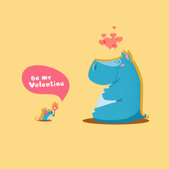 Valentines day - cute pair of animals
