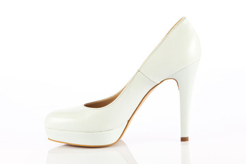 women shoes on white background