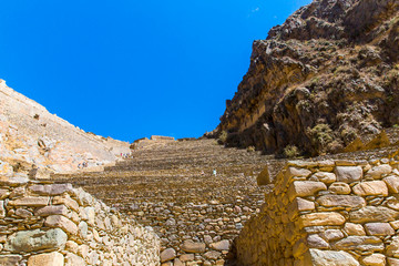 Ollantaytambo, Peru, Inca ruins  and archaeological site