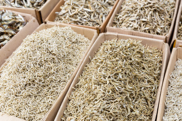 Dried smal salty fish