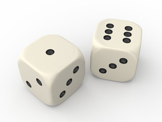 Eins und Sechs gewürfelt