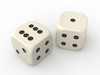 Sechs und Eins gewürfelt