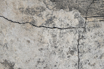 Cracked concrete texture closeup background.