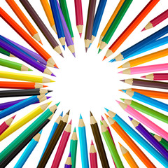 Vector Illustration of Colored Pencils