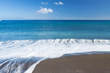 plage de sable noir, Etang-Salé-les-Bains, Réunion
