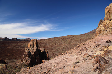 Mountain landscape of Teide National Park. Tenerife, Canary Isla